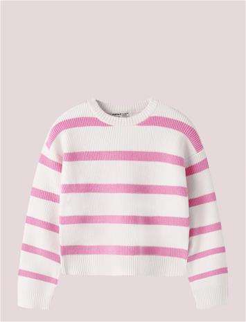 NAME IT Nkfvnilla Ls Sh Knit - CLOUD DANCER - 116