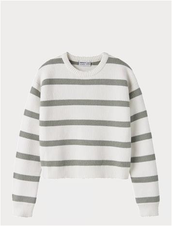 NAME IT Nkfvnilla Ls Sh Knit - CLOUD DANCER - 116