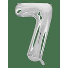 JOKER Foil Balloon Number 7 Silver 86 Cm - SILVER - 86 cm