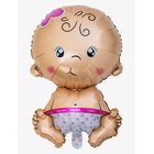 JOKER Foil Balloon Sitting Baby Pink - MULTI COLOURED - 70 cm
