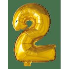 JOKER Foil Balloon Number 2 Gold 86 Cm - GOLD - 86 cm
