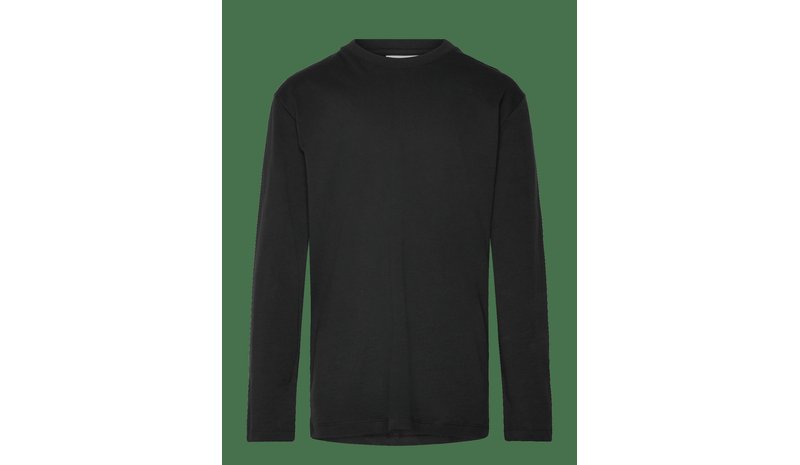 ENKEL STUDIO Basic O-Neck Tee L/S - BLACK - 164 – kuva 1/2