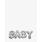 JOKER Foil Balloon Text Baby 40 Cm - SILVER - 40 cm