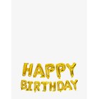 JOKER Foil Balloon Gold Text Happy Birthday - GOLD - 40 cm