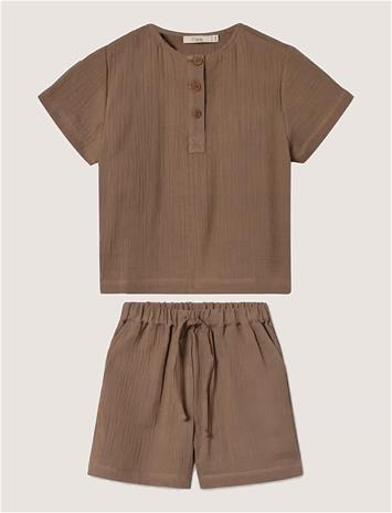 Fliink Cha Cha Short Set - Brown - 110 – kuva 7/8