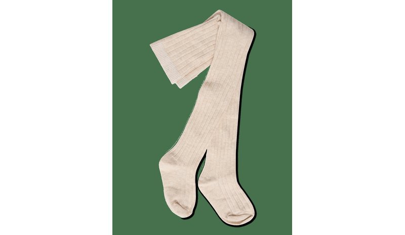 MANGO Ribbed Knit Tights - LIGHT BEIGE - 84 – kuva 1/2