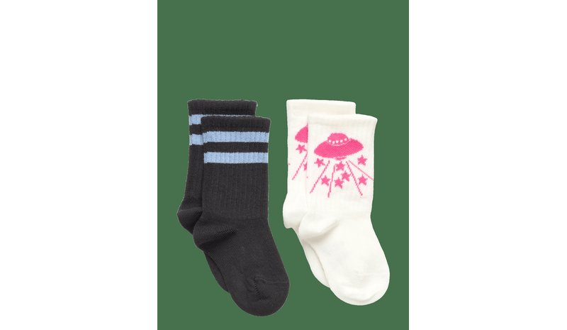 MINI RODINI Ufo 2-Pack Baby Socks - MULTI - 16/19 – kuva 1/2