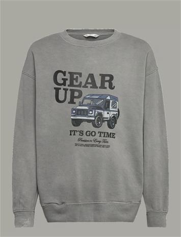 Mango Printed Cotton Sweatshirt - Grey - 5-6 – kuva 2/3
