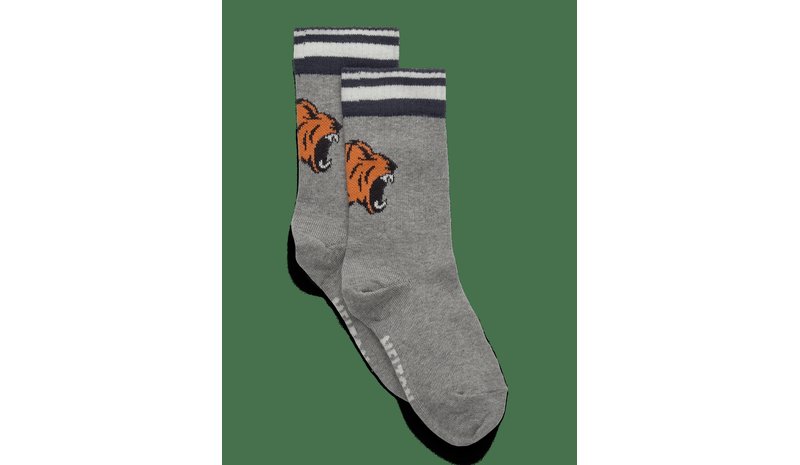 MELTON Tiger Socks - LIGHT GREY MELANGE - 31/34 – kuva 1/2