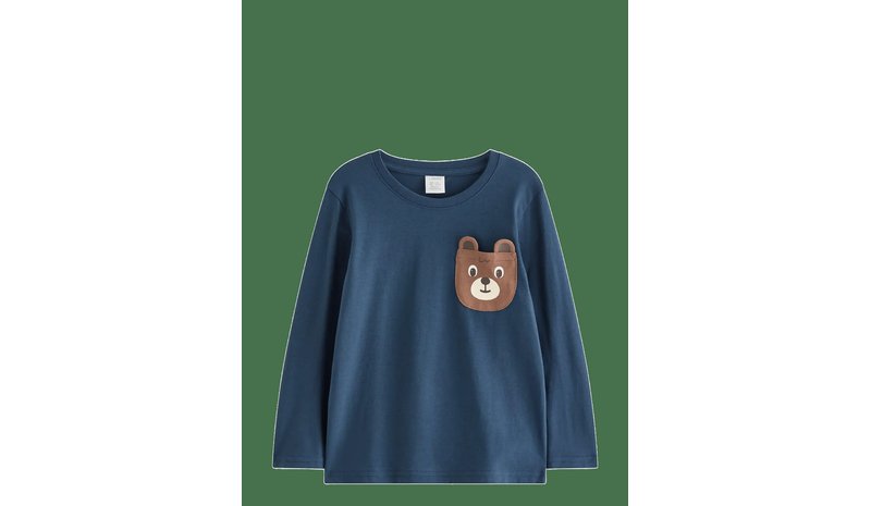 LINDEX Long-Sleeved Top - DARK BLUE - 110