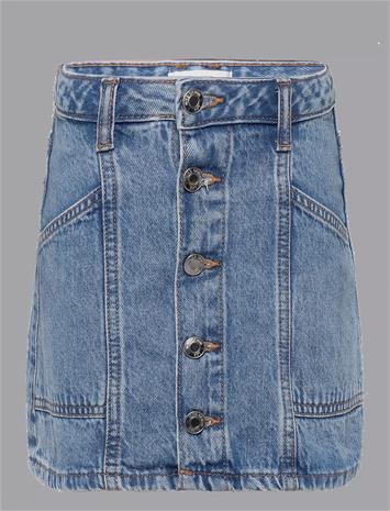 MANGO Denim Skirt With Buttons - OPEN BLUE - 152 – kuva 2/4