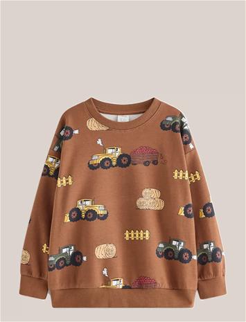 LINDEX Sweatshirt With Brushed Inside - BROWN - 104