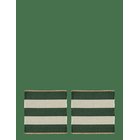 NOBLE HOUSE Place Mat Jute Stripe 2-P - GREEN - 38X38 cm x 38