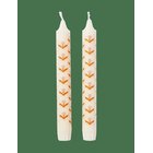 BROSTE COPENHAGEN Tulip Taper Candle - WHITE/SOFT PINK - H19 cm