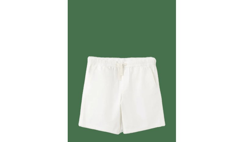 MANGO Cotton Shorts With Drawstring - NATURAL WHITE - 128