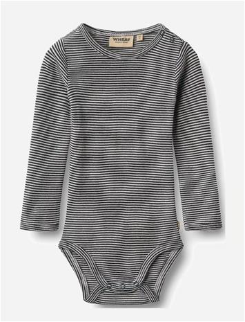 WHEAT Wool Body L/S Lucca - NAVY STRIPE - 86