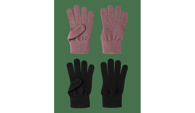 NAME IT Nkfmagic Glitter Gloves 2P - BLACK - 5 – kuva 1/2