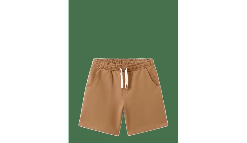 MANGO Cotton Shorts With Drawstring - MEDIUM BROWN - 164 – kuva 1/2