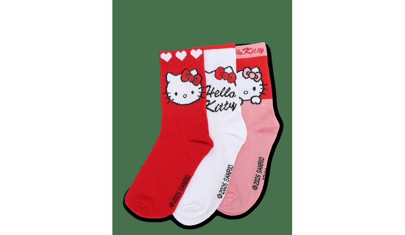 HELLO KITTY Socks - RED - 27/30