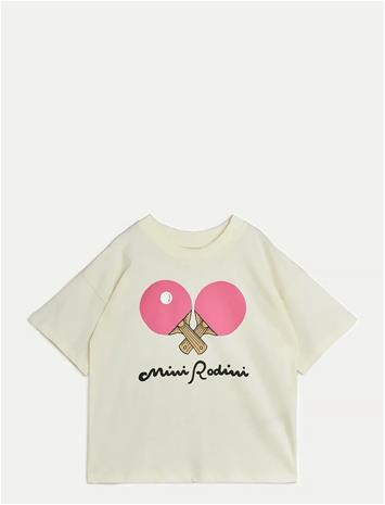 Mini Rodini Table Tennis Sp Ss Tee - White - 140/146