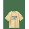 MANGO Printed Cotton-Blend T-Shirt - MEDIUM YELLOW - 140 – kuva 1