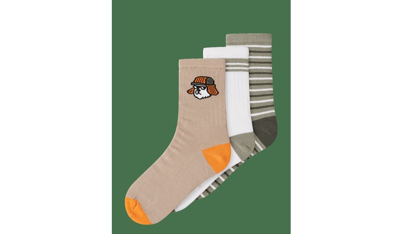 NAME IT Nkmoson 3P Sock - CLOUD DANCER - 34-36 – kuva 1/2