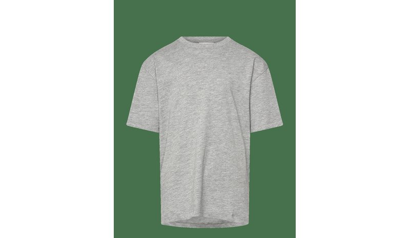 ENKEL STUDIO Basic O-Neck Tee S/S - GREY MEL - 164 – kuva 1/2