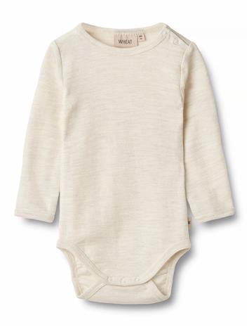 WHEAT Wool Body L/S Lucca - EGGSHELL MELANGE - 92 – kuva 1/4