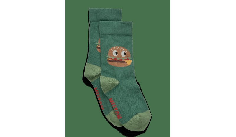 MELTON Burger Socks - JUNE BUG - 27/30 – kuva 1/2