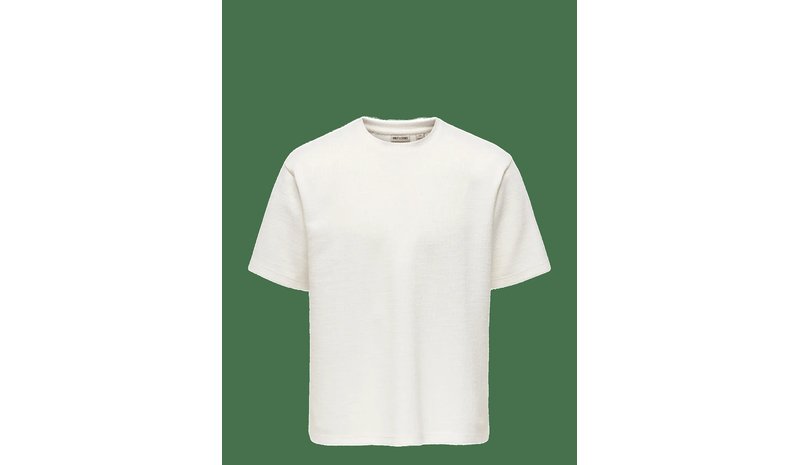 ONLY & SONS Onsandre Rlx Ss Tee - CLOUD DANCER - S – kuva 1/2