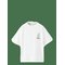 MANGO Printed Cotton-Blend T-Shirt - WHITE - 140 – kuva 1