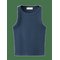 MANGO Ribbed Cotton-Blend Top - NAVY - 116 – kuva 1