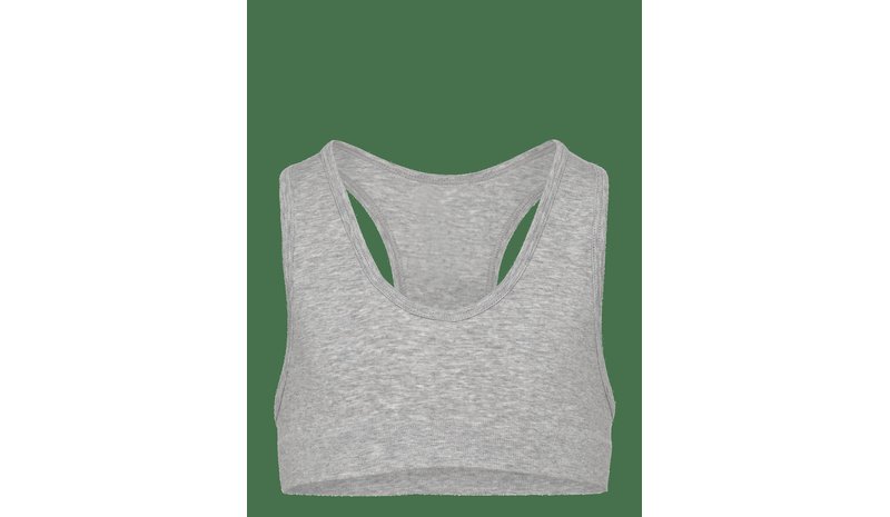 LINDEX Seamless Short Top - LIGHT GREY MELANGE - 128 – kuva 1/2