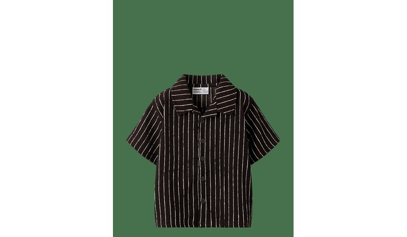 NAME IT Nmmhasla Ss Nreg Shirt - MOLE - 92 – kuva 1/2