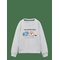 MANGO Sweatshirt With Embroidered Animals - NATURAL WHITE - 2-3 – kuva 1