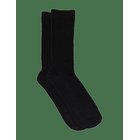 MP DENMARK Fine Wool Rib Socks - BLACK - 40/42