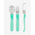 TWISTSHAKE Twistshake Learn Cutlery Stainless Steel 12+M Pastel Green - GREEN - One Size