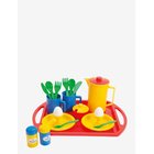 DANTOY Breakfast Set On Tray In Net 23 Pcs - GREEN, RED, YELLOW, BLUE - One Size