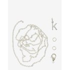 ME & MY BOX Letter K Sp With O-Ring, Chain And Clasp - SILVER-K - One Size