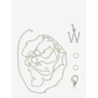 ME & MY BOX Letter W Sp With O-Ring, Chain And Clasp - SILVER-W - One Size