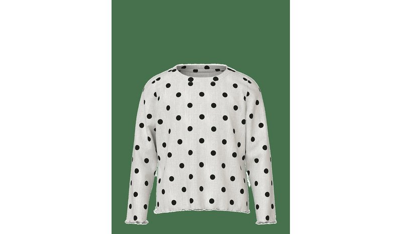 NAME IT Nmfsallie Ls Top - CLOUD DANCER - 104 – kuva 1/2