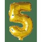 JOKER Foil Balloon Number 5 Gold 86 Cm - GOLD - 86 cm