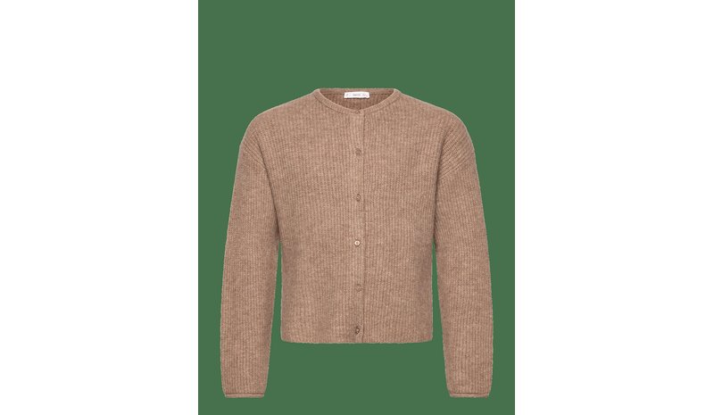 MANGO Knitted Button Cardigan - MEDIUM BROWN - 9-10 – kuva 1/2