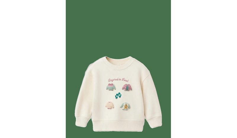 MANGO Patch Sweatshirt - LIGHT BEIGE - 4-5 – kuva 1/2