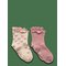 MINYMO Socks W. Lettuce Edge (2-Pack) - LIGHT ROSE - 31\34 – kuva 1