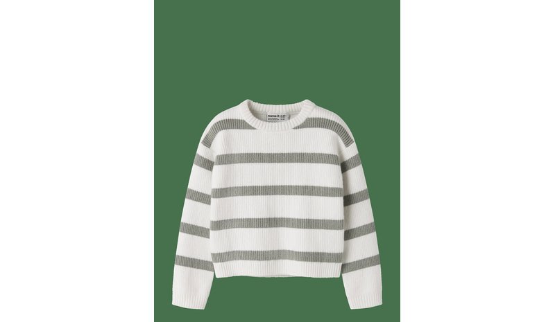 NAME IT Nmfvnilla Ls Sh Knit - CLOUD DANCER - 104