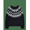 MANGO Jacquard Knitted Sweater - NAVY - 4-5 – kuva 1