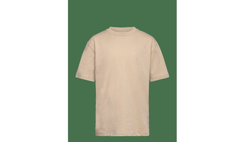 ENKEL STUDIO Basic O-Neck Tee S/S - STONE - 116 – kuva 1/2