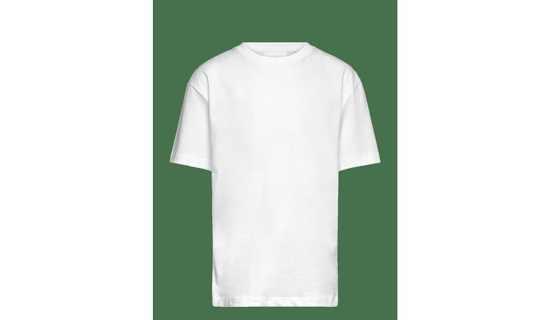 ENKEL STUDIO Basic O-Neck Tee S/S - WHITE - 128 – kuva 1/2