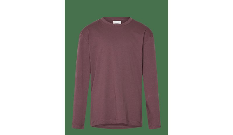 ENKEL STUDIO Basic O-Neck Tee L/S - BERRY RED - 164 – kuva 1/2